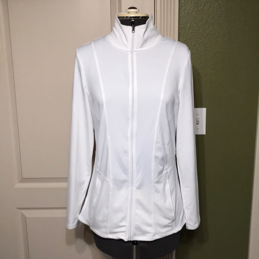 White Zip-up